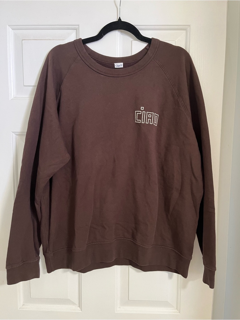 Clare V brown sweatshirt large